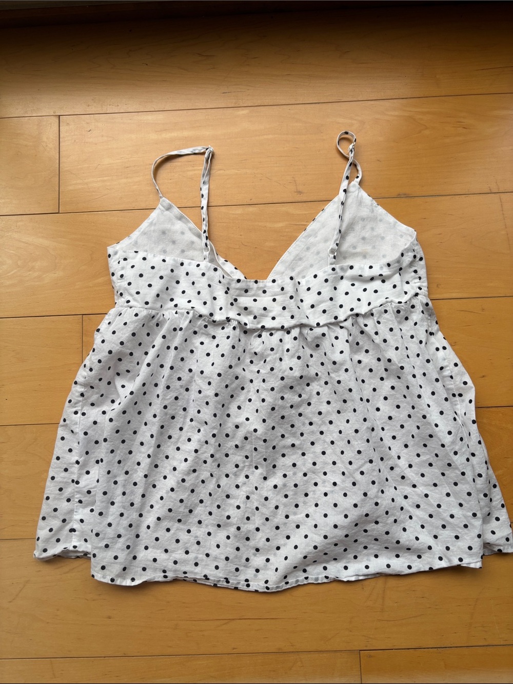 Brandy Melville White Polka Dot Spaghetti Strap Cami - Picture 5 of 5
